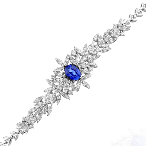 4.49 Karat Pırlanta Safir Bileklik