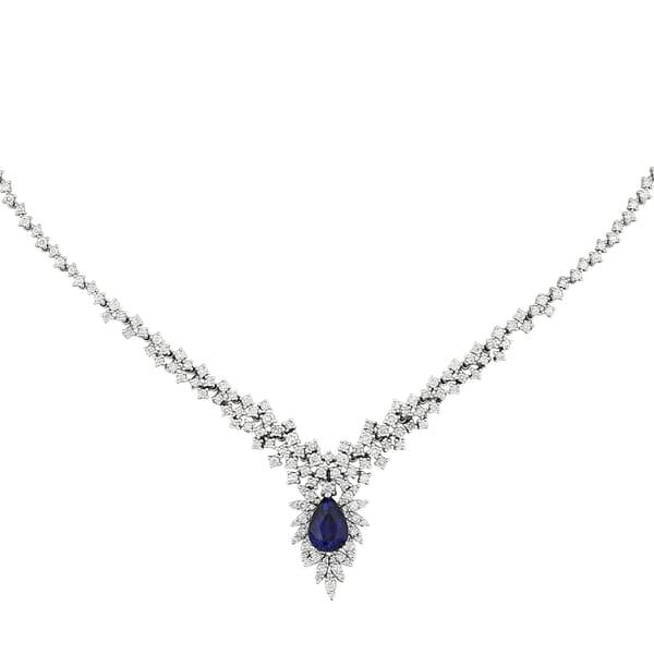 5.80 Karat Pırlanta Safir Gerdanlık