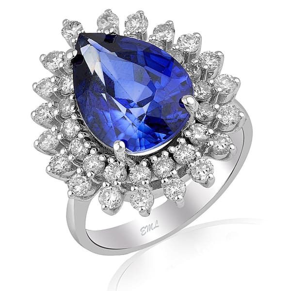 8.70 Karat Pırlanta Safir Yüzük